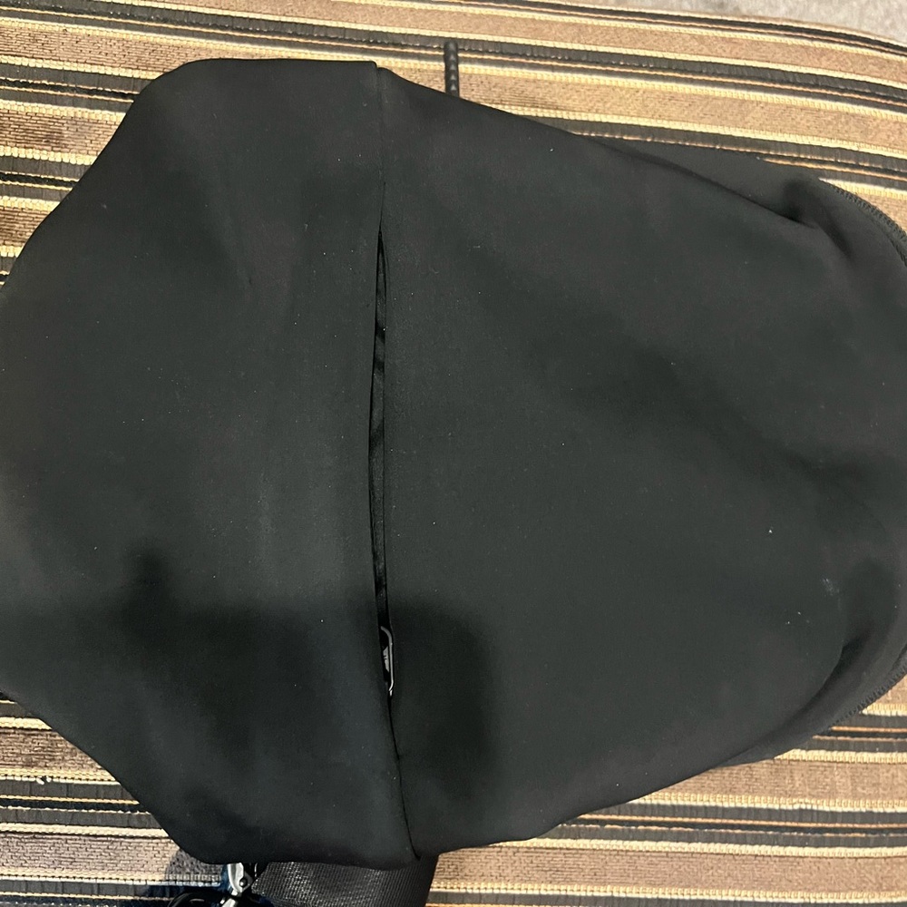 Black Crossbody Bag with Front Zip Pocket